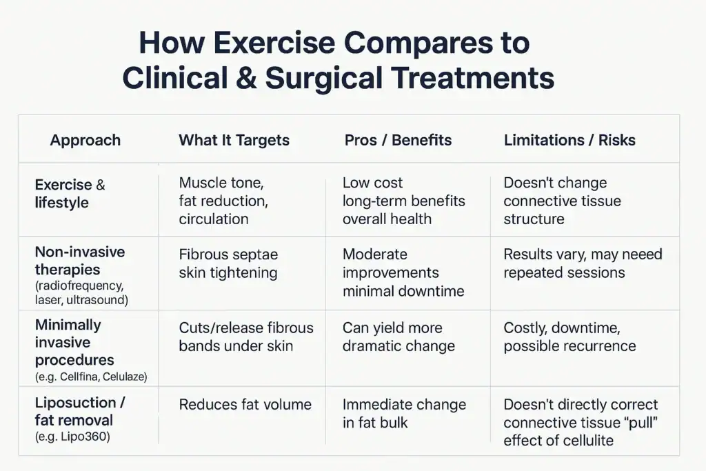 Sculpting Your Bum: Can Toning Exercises Really Reduce Cellulite? 2 How exercise compares to treatments from Lipo 360 Sudbury